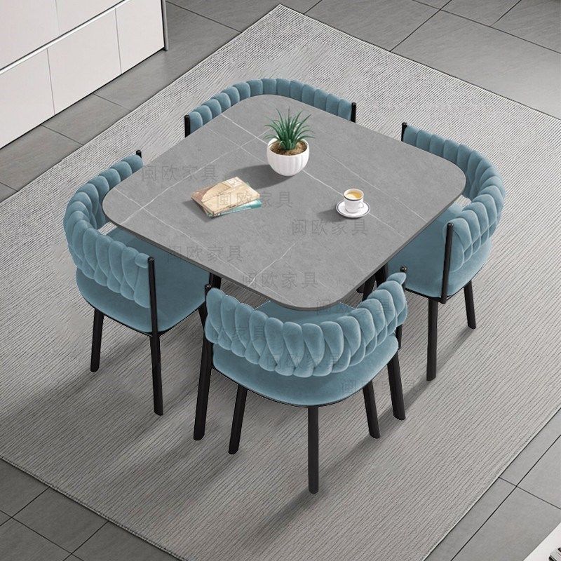 接待方圆桌可收纳省空间岩板餐桌家用小户型饭桌商店洽谈桌椅组合,个性定制/设计服务/DIY,明信片定制,淘宝优惠券,粉丝福利购,淘宝优惠卷