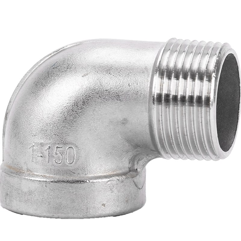 304不锈钢内外丝弯头90度内外丝转接管件水管内外牙直角接头配件