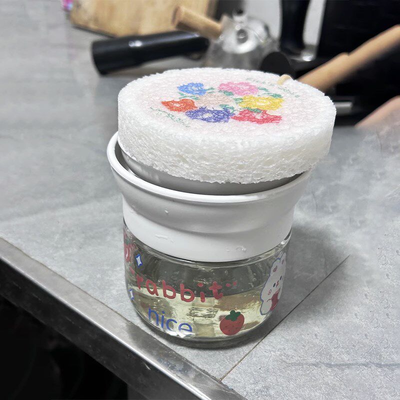 卡通洗洁精水槽按压器皂液起泡器洗涤剂分装小瓶便携洗碗布置物架