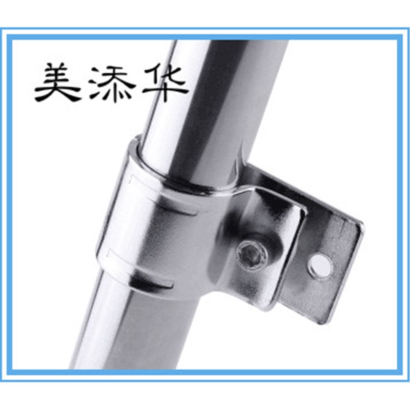 线棒接头外径28精益管接头/镀铬金属连接件/不锈钢配件H银白色