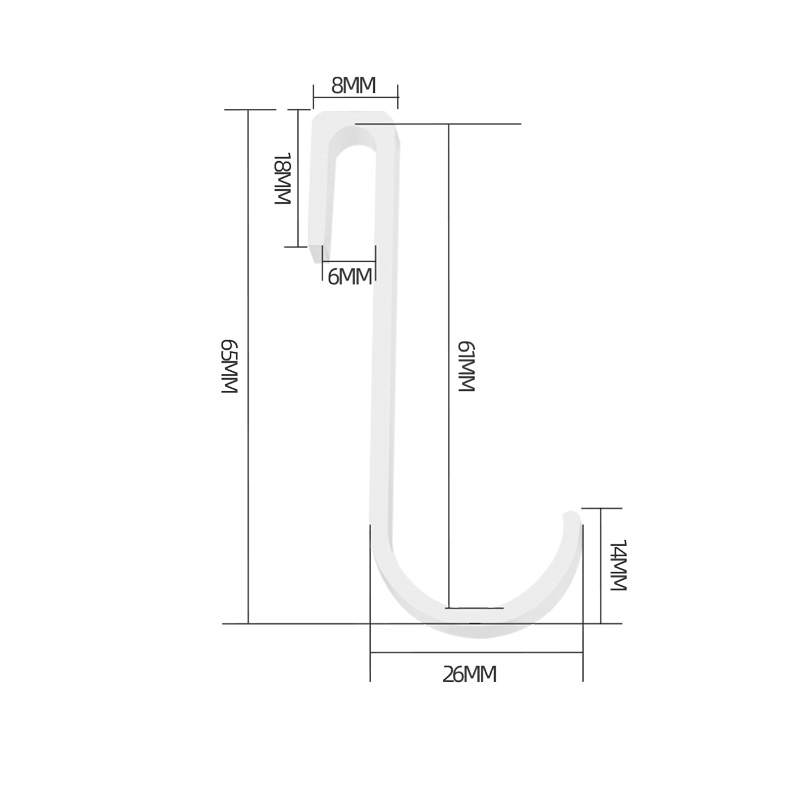 配件挂钩厨房浴室置物架S挂杆刀架替换勾子可滑动单个太空铝