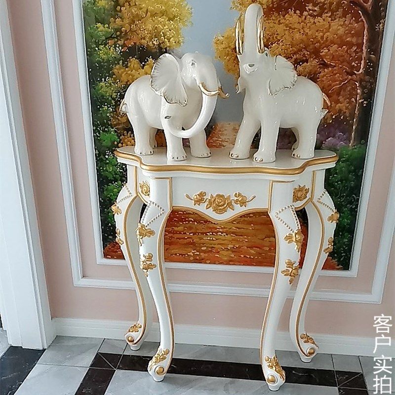 玄关柜欧式桌子靠墙端景台走廊边柜隔断客厅轻奢半圆进门入户装饰,办公设备/耗材/相关服务,办公线材,淘宝优惠券,粉丝福利购,淘宝优惠卷