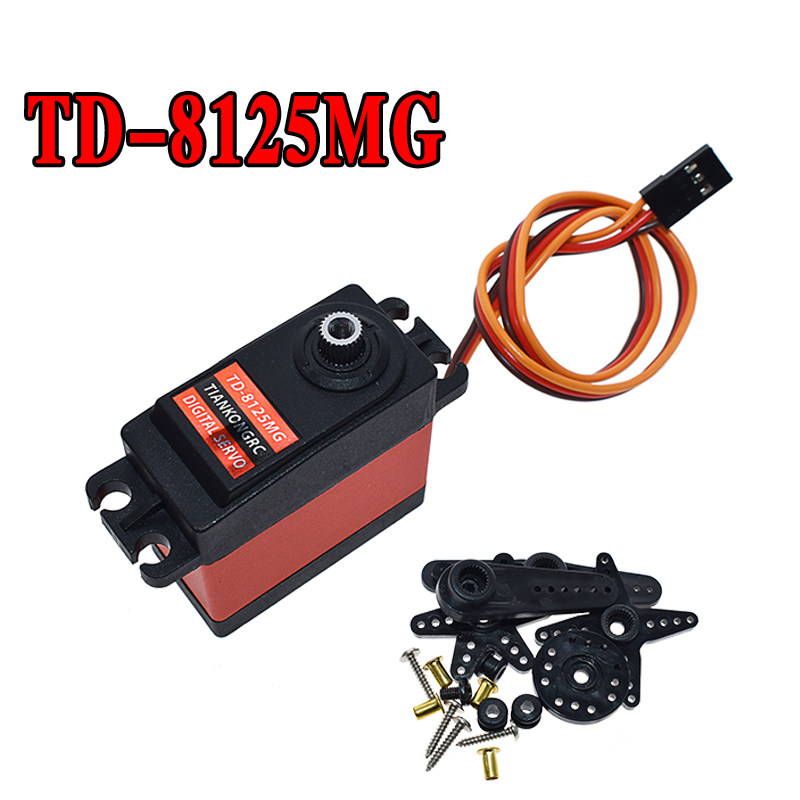 20 25KG数码舵机TD8120 25MG大扭力扭矩金属壳大角度航模车模防水