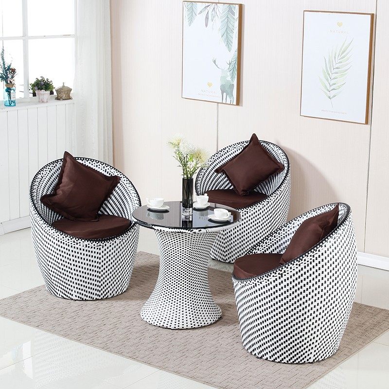 靠背椅塑料藤编桌椅网红家用室内阳台三件套茶几组合简约现代休闲,个性定制/设计服务/DIY,明信片定制,淘宝优惠券,粉丝福利购,淘宝优惠卷