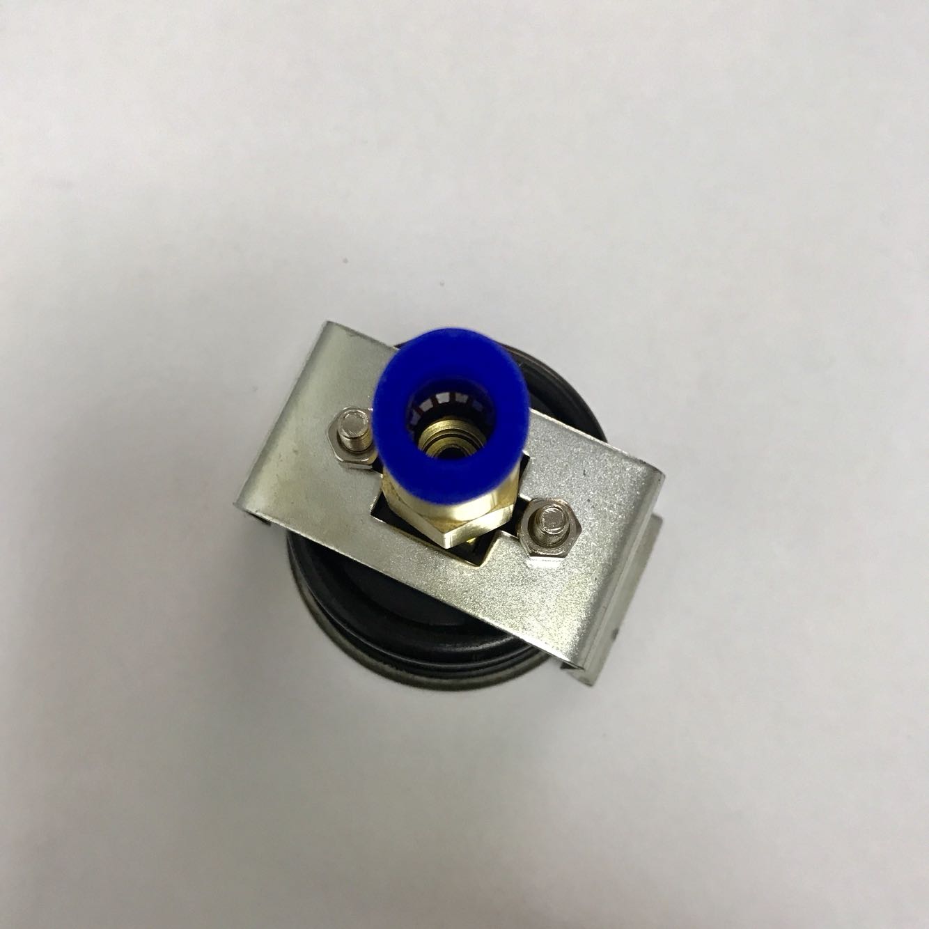 直径40mm 轴向带支架压力表 压力0-0.6mpa 80psi 气管快插接头6mm