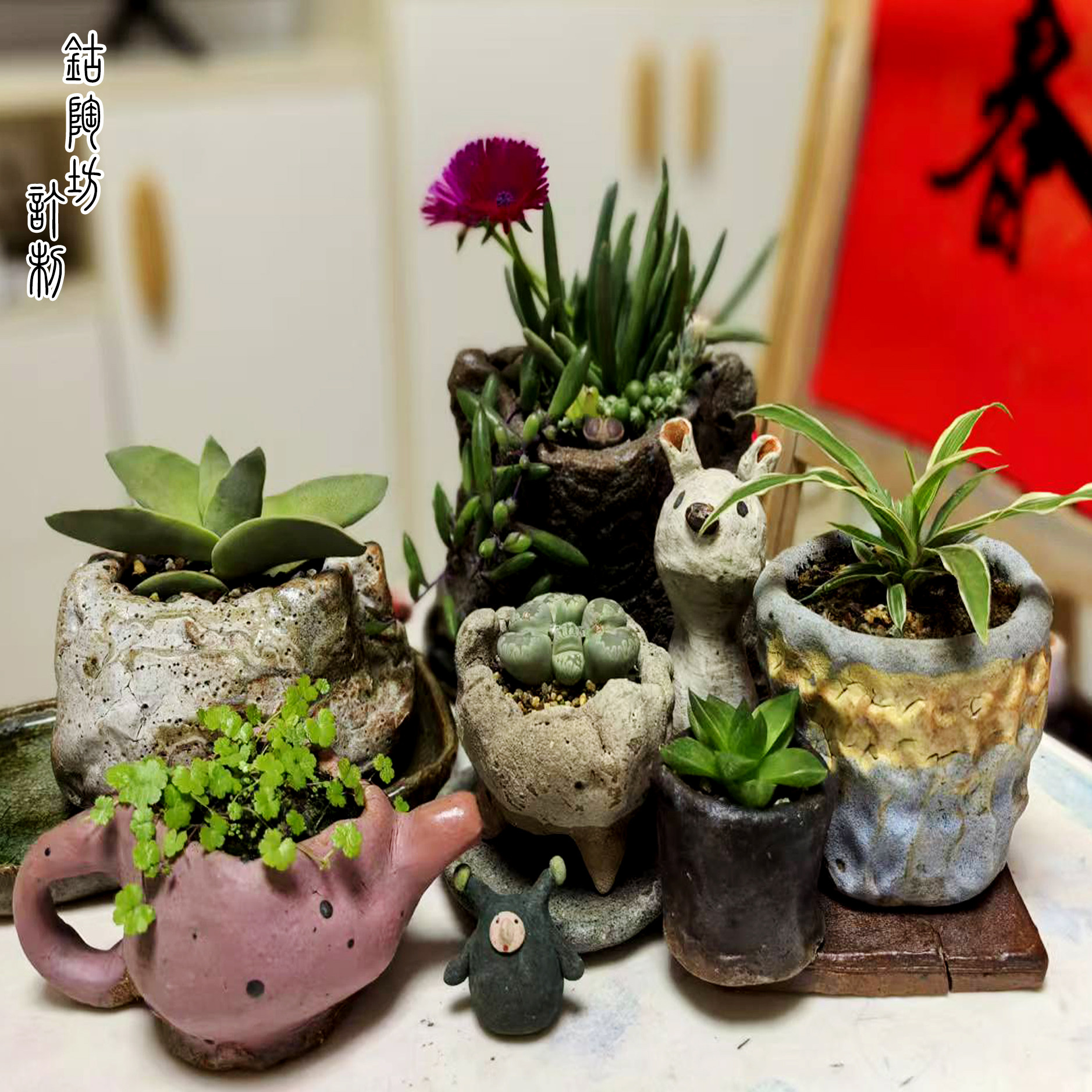 复古钰美粗陶小口径拇指盆精致微景观小花盆肉堆稀奇古怪异形特别,鲜花速递/花卉仿真/绿植园艺,花盆,淘宝优惠券,粉丝福利购,淘宝优惠卷