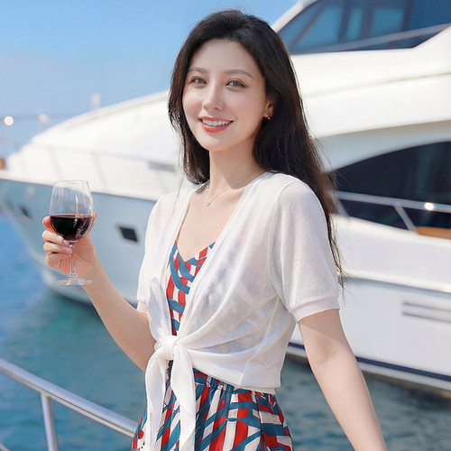 针织外搭开衫女夏季薄款罩衫上衣