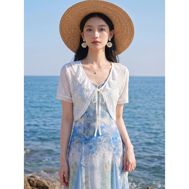针织外搭开衫女夏季薄款罩衫上衣图片