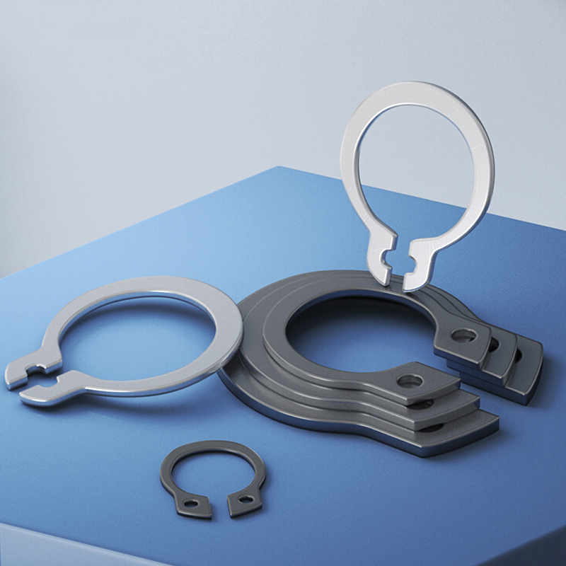 GB894A型轴用卡簧不锈钢轴卡弹性卡环挡圈葫芦轴承C形外卡黄垫圈