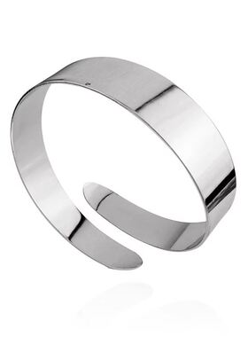 复古简约金属镂空宽手臂环金色几何手镯