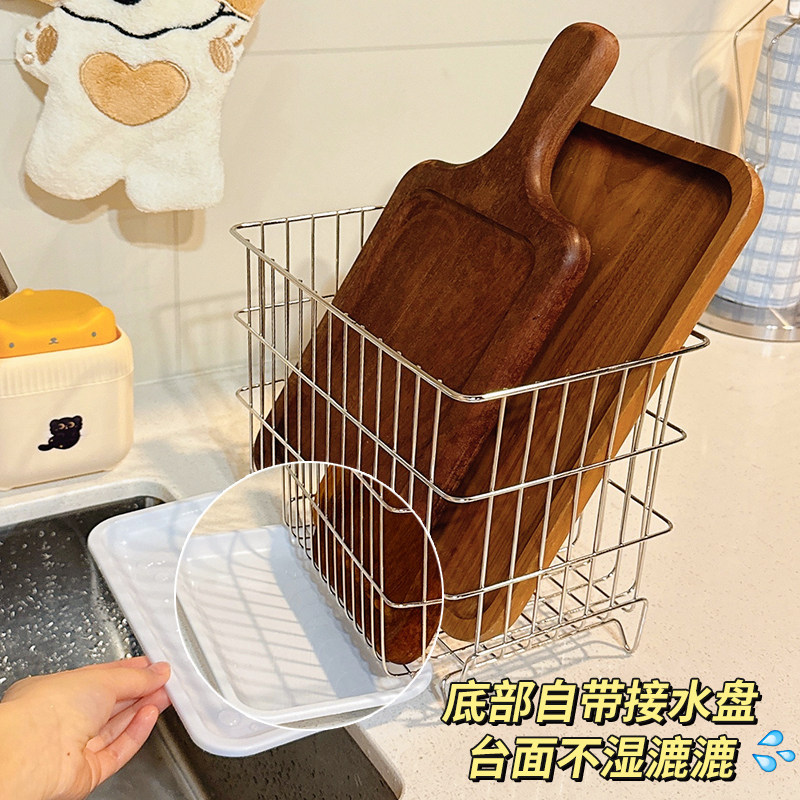 不锈钢台面沥水收纳筐图片