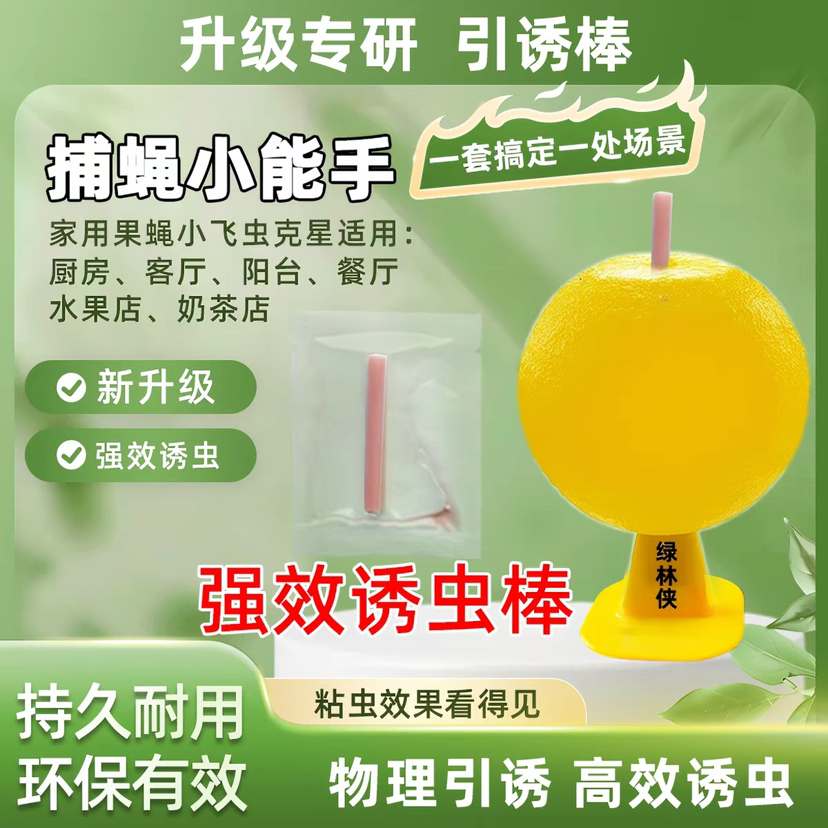 果蝇小飞虫诱捕粘蝇球厨房室内