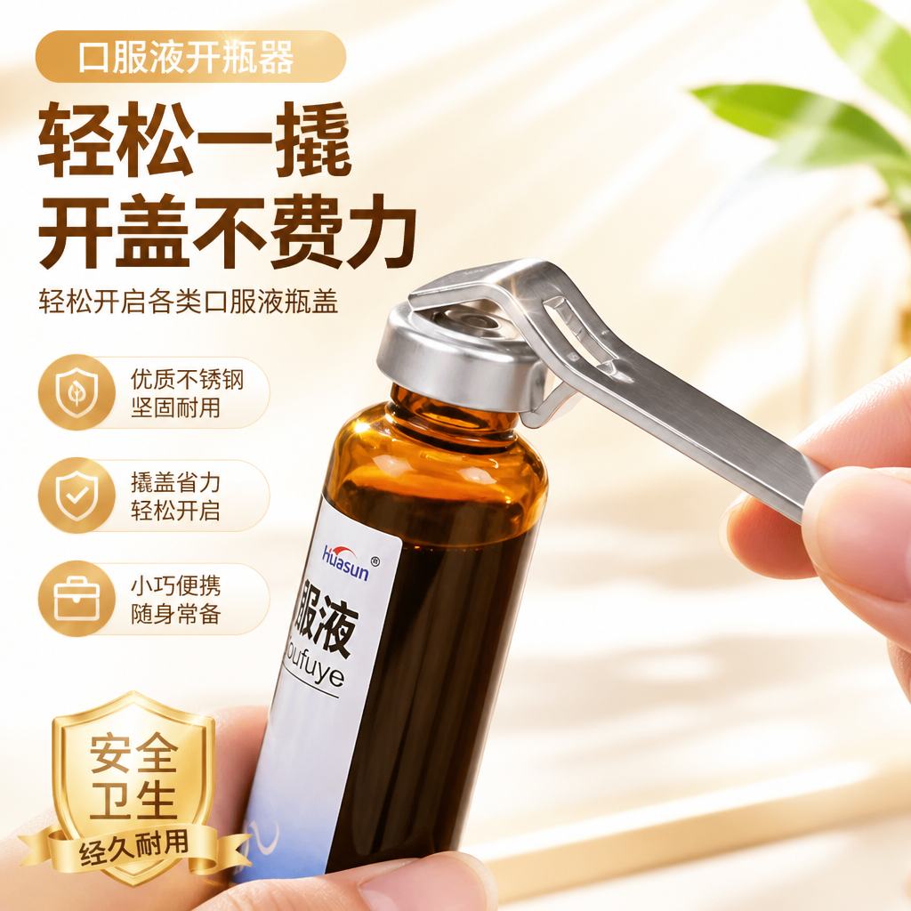 开瓶器口服液多用开盖神器瓶盖起子便携开药瓶青霉素铝盖起盖器