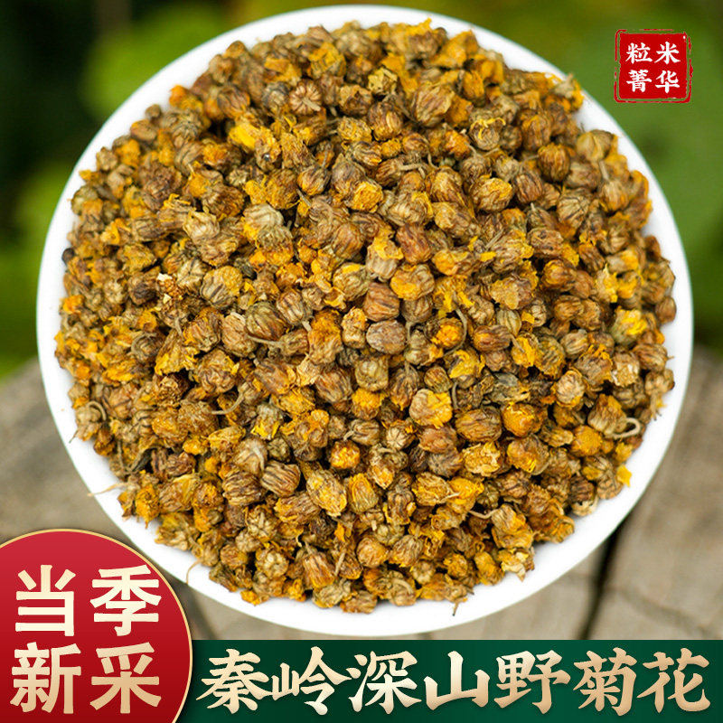 野菊花菊花茶秦岭野生菊花泡水清心明目小黄菊花野菊花茶散装250g