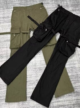 Vujade2.0VD二周年限定款工装绑带休闲裤男复古Kenijim同款微喇裤