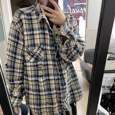 vujade004法兰绒衬衫外套