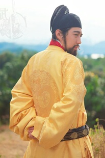 明代龙袍 皇帝 明太祖朱元璋龙袍 洪武大帝龙袍 四团龙衮袍龙袍