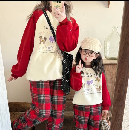 【大潘专享】【顾奈】QZ810彩绘小马拼色卫衣