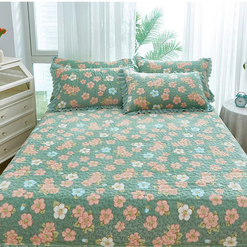 加厚印花牛奶绒床盖 可铺可盖 柔软·舒适·可机洗