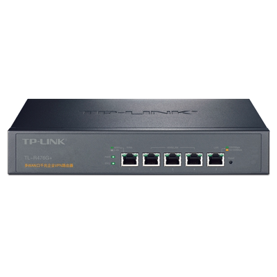 普联TP-LINK TL-R476G+ 企业级千兆5口有线路由器多WAN口内外网宽带网络叠加机架式上网行为管理分线分流器