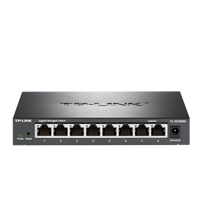 普联TP-LINK TL-SG2008D 8口千兆云管理交换机1000M网络远程控制Web管理型分线分流器VLAN划分端口汇聚集线器