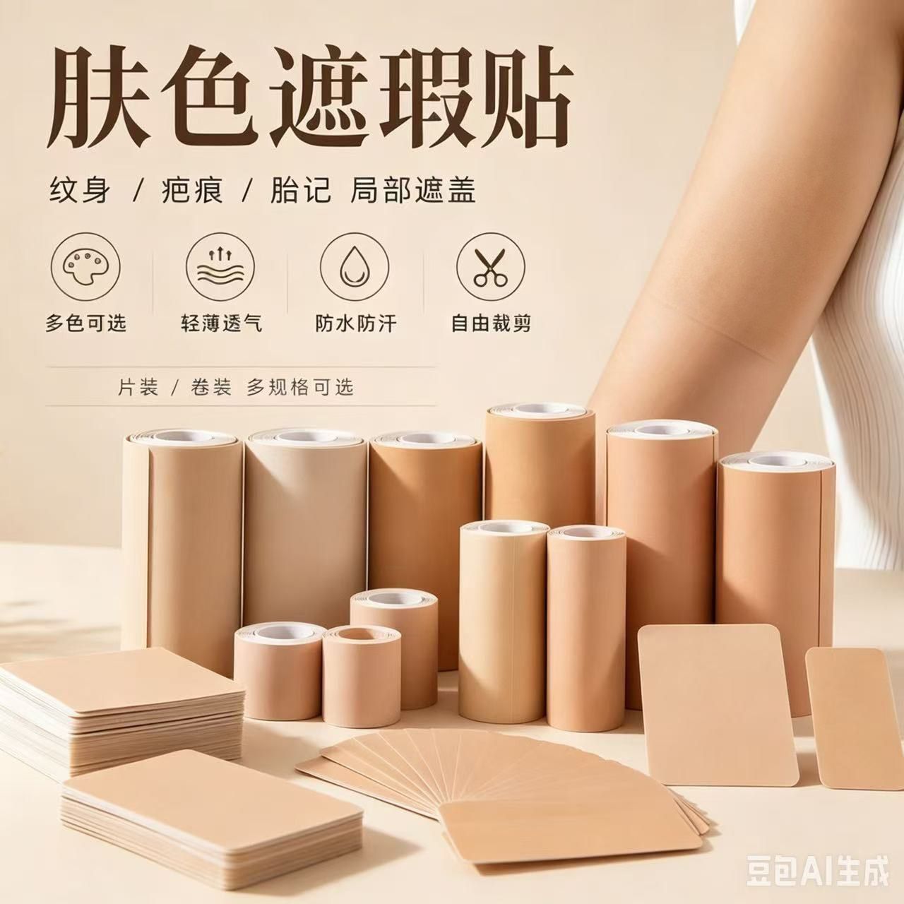 隐形肤色纹身疤痕遮盖贴遮瑕神器