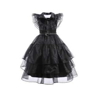 万圣节亚当斯一家公主裙cos服星期三亚当斯黑色连衣裙cosplay服装