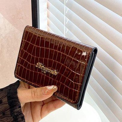 新款2024跨境短款钱包多卡位两折钱包大容量轻便零钱包卡包bags
