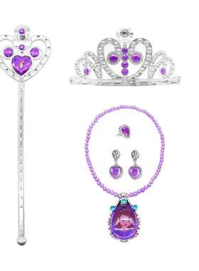 儿童苏菲亚皇冠魔法棒女童公主手链项链戒指小孩子宝宝首饰配饰