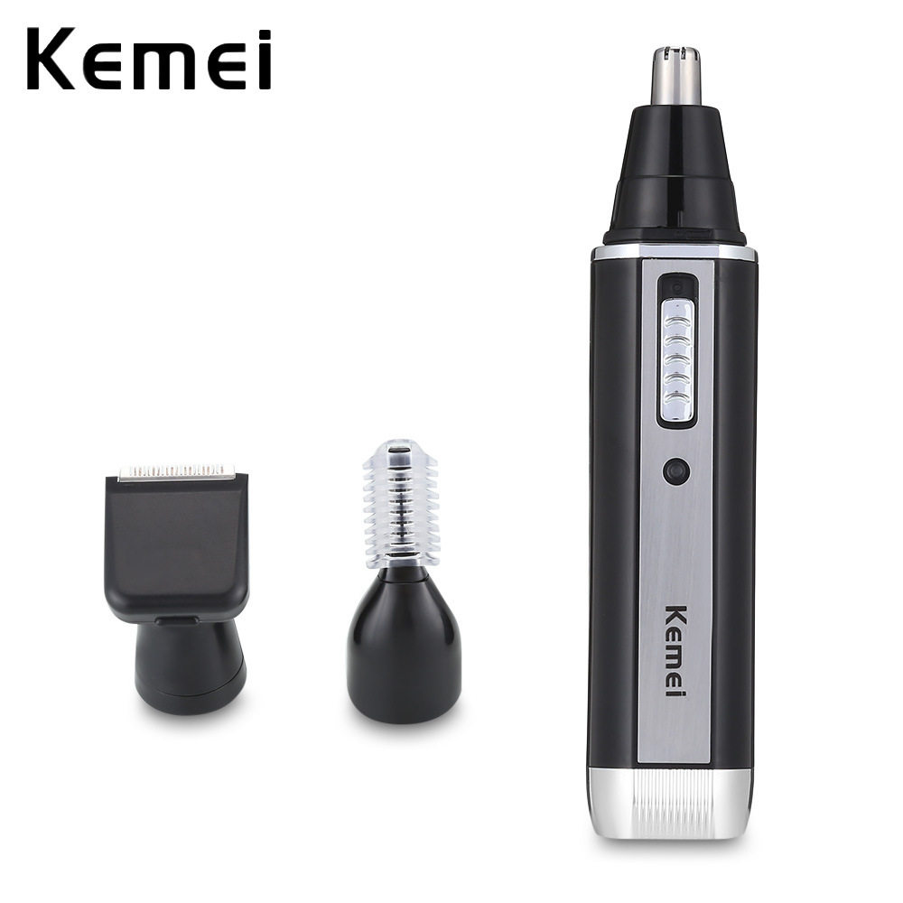 跨境科美KM-6631电动3合1充电式鼻毛修剪器鬓角刀修眉鼻毛器