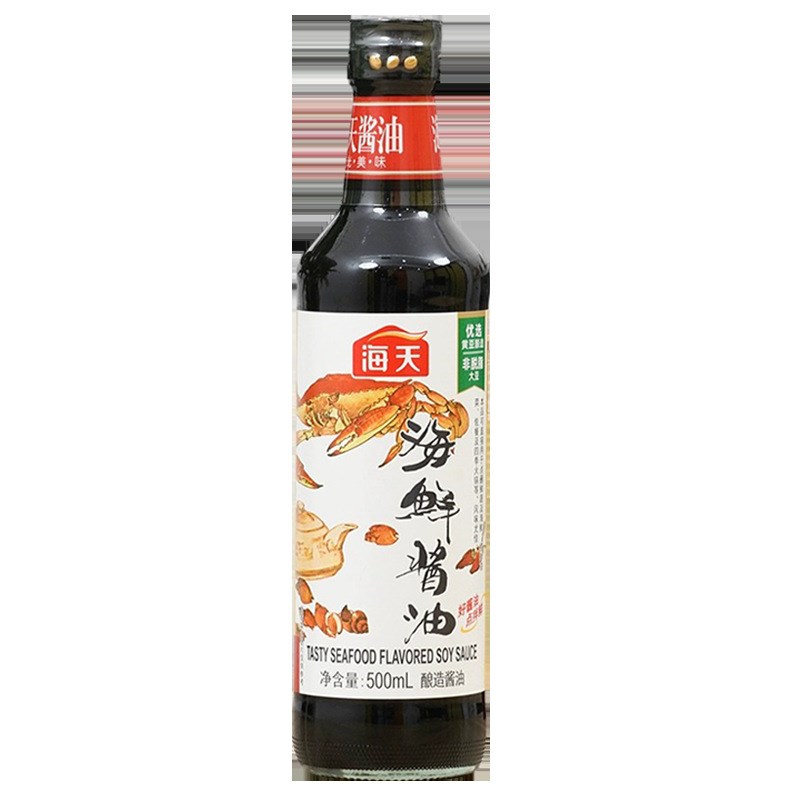 海天海鲜酱油500mlp/瓶凉拌生抽炒菜火锅蘸料提鲜调味料家用调味