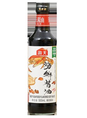 海天海鲜酱油500mlp/瓶凉拌生抽炒菜火锅蘸料提鲜调味料家用调味