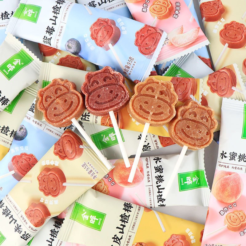 金晔原味山楂棒棒糖无添加儿童蓝莓陈皮桑葚哗前X台接待小零食