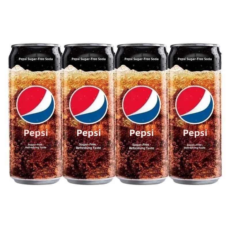 百事可乐无糖生可乐细长罐330毫升罐装柠H檬味碳酸饮料0糖0卡路里