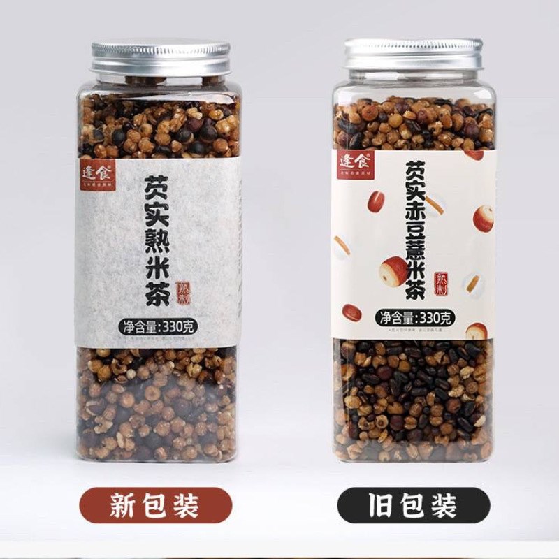 逢食芡实赤豆薏米茶代用r茶赤小豆薏米仁330g炒熟蒸晒安徽亳州免