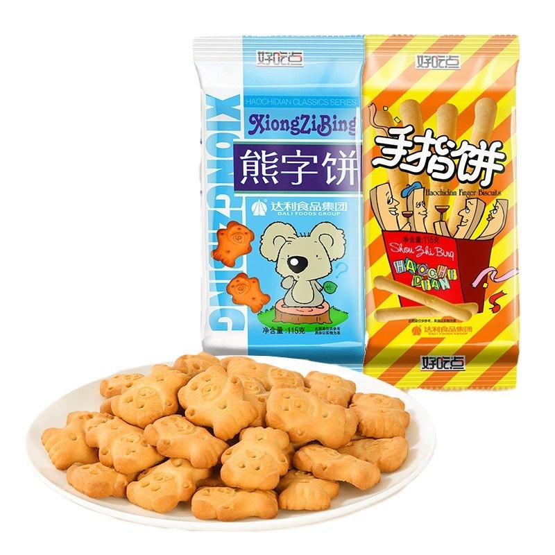 【好吃点熊字饼1l15g】手指饼经典童年食品休闲零食小吃饼干