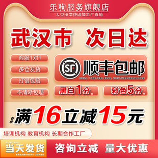 打印资料网上打印论文试卷书籍印刷定制彩色a4文件讲义武汉同城店