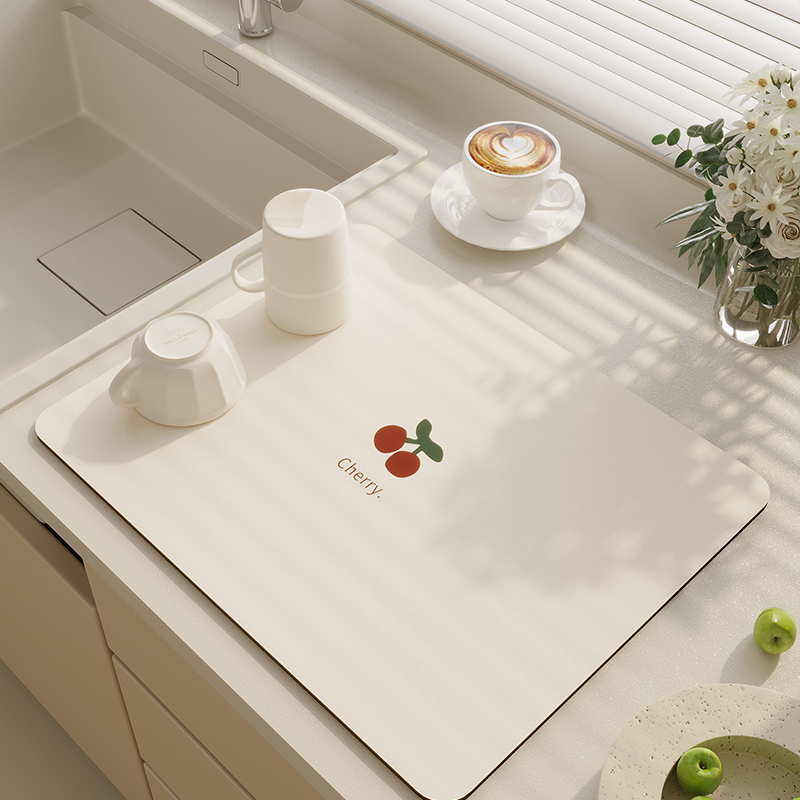 厨房沥水垫台面硅藻泥吸水垫碗筷杯碟洗碗洗手台免洗速干垫子地垫