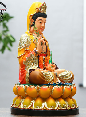 速发树脂玻璃钢观像佛红衣观音 佛世音菩萨 家用观音 像摆件