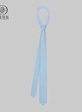 衬衫装饰女领带男细窄学院风淡蓝色休闲年轻潮流学生百搭职业韩版