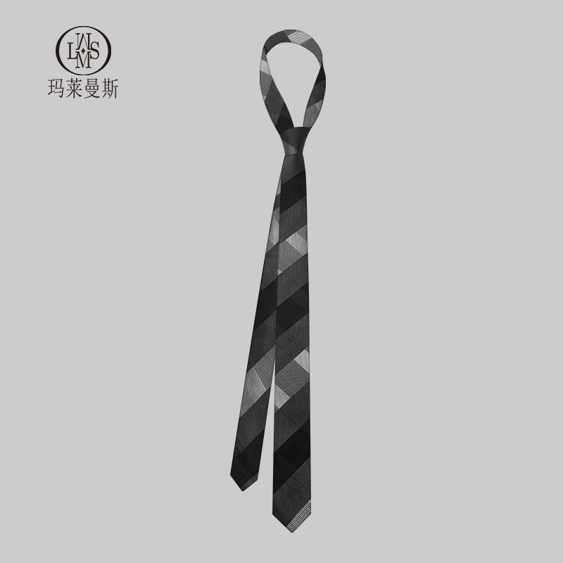 高级感真丝领带学院风