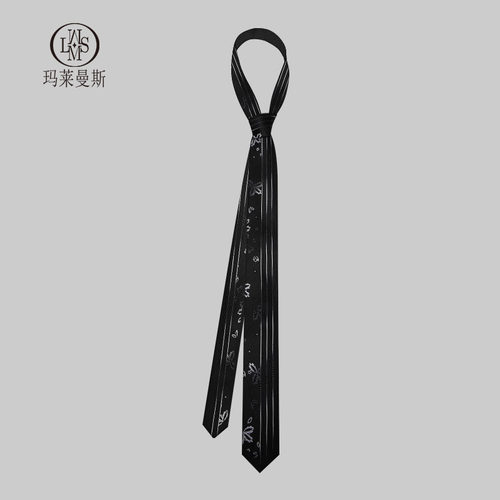 玛莱曼斯色织涤丝休闲花纹领带