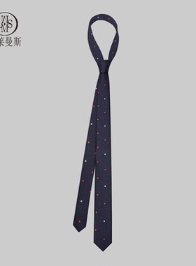 韩版领带男学院风5cm衬衣装饰女深蓝色波点简约手打休闲年轻潮款