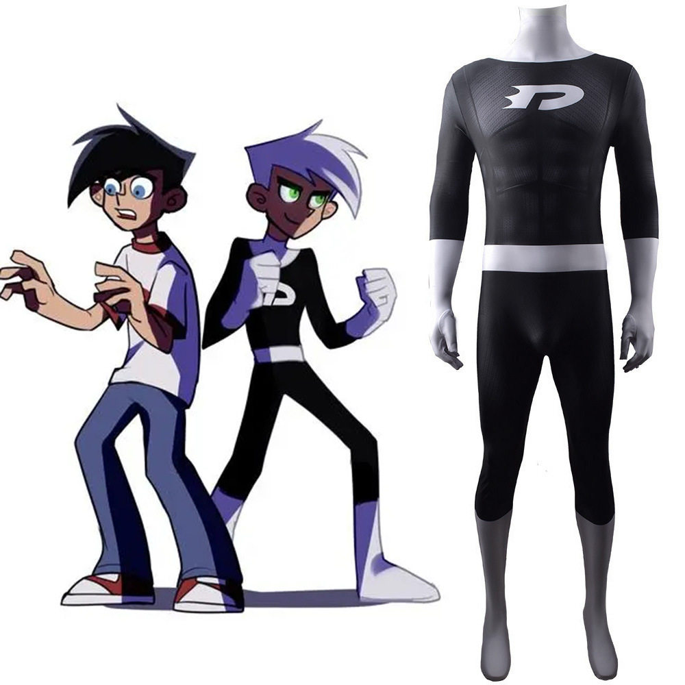 动画幻影丹尼cos服DannyPhantom幻影丹妮衣服cosplay外贸服装