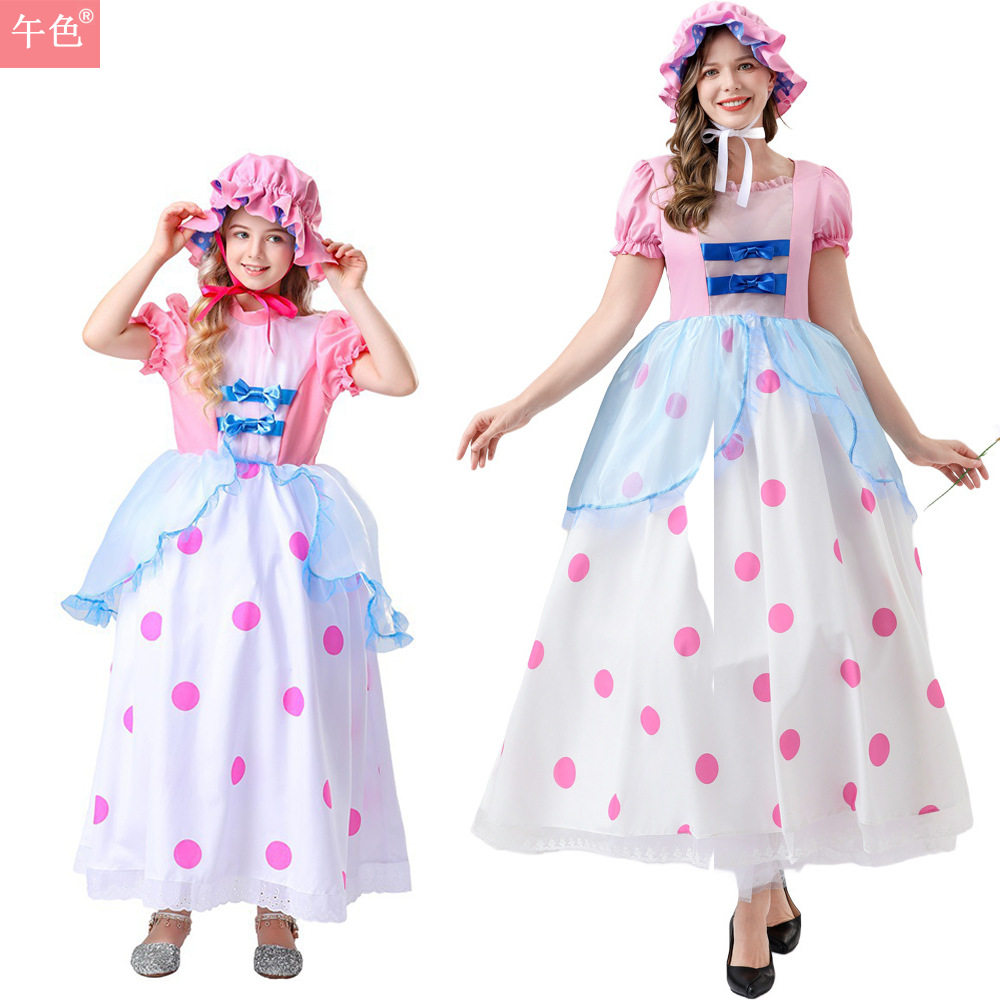 COSPLAY玩具总动员牧羊女表演服装儿童亲子装六一万圣节演出服