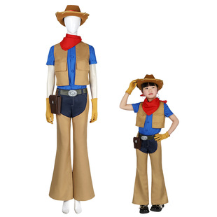 牛仔碧姬cos服 游戏碧姬公主表演时刻cosplay成人儿童套装