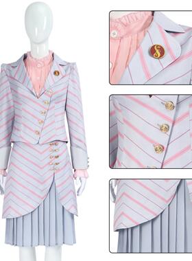 跨境万圣节cosplay服装魔法坏女巫Glinda格琳达cos服装舞台表演服