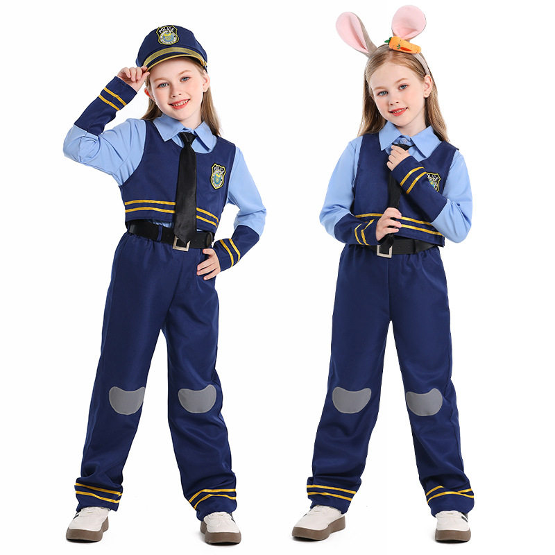 外贸服装表演服装兔子男女警官动物服饰圣诞节cosplay角色扮演