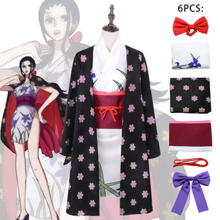 动漫万圣节cosplay服装 海贼王cos服鬼岛篇妮可罗宾和服二次元 现货