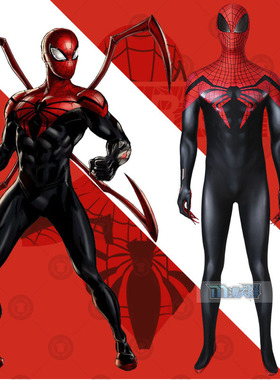 漫天际 究极蜘蛛侠cos成人连体衣 紧身衣cosplay服装头套J19017BA